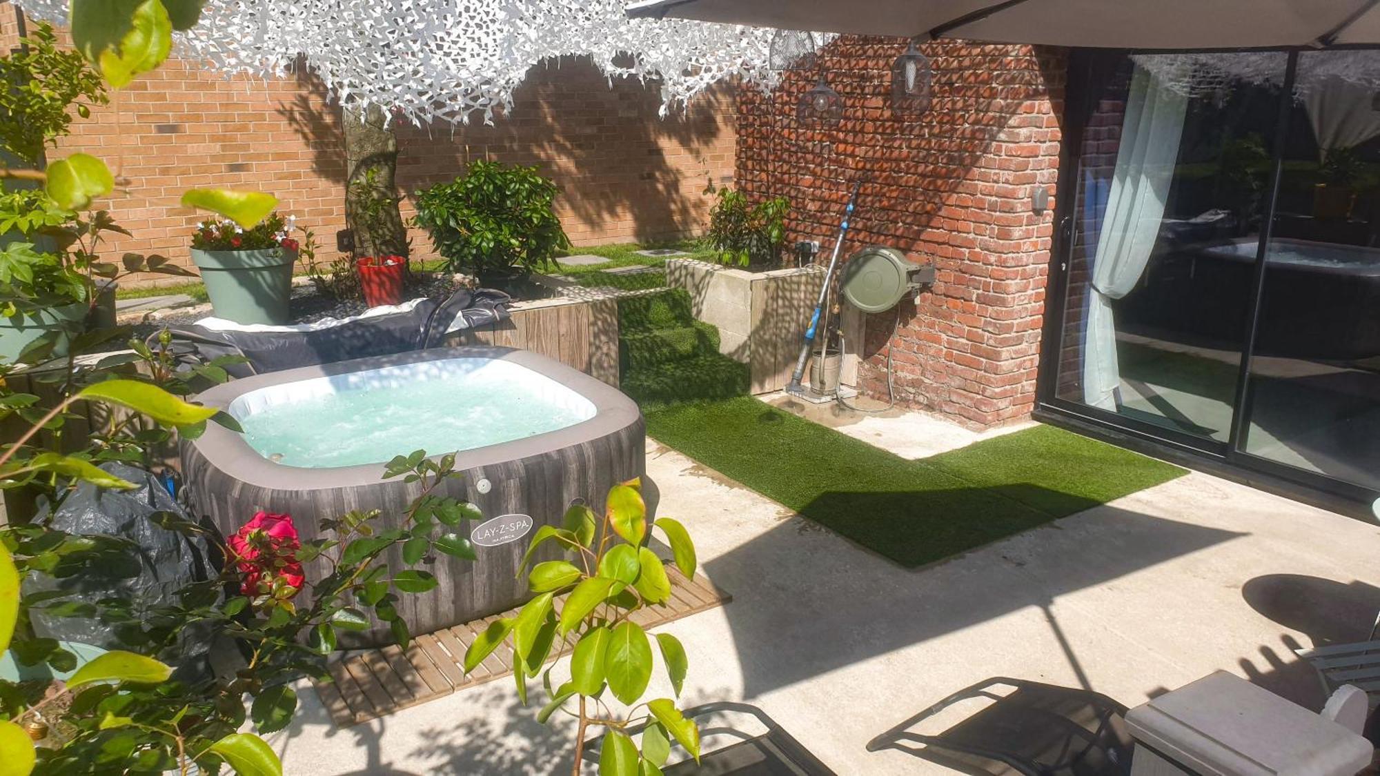 Gary Suite - Studio Cosy, Spa Et Jardin Privatif A 4 Min De Cambrai Awoingt Exterior foto